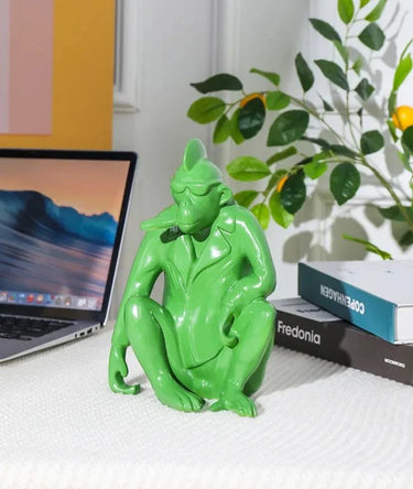 Smokin'Mo Green Ape Statue at online8 furniture store Auckland