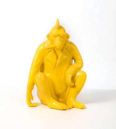 Smokin'Mo Yellow Ape Statue at online8 furniture store Auckland