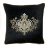 Snugg+Co Cushion Cover - Black W/ Gray Wreath at online8 furniture store Auckland