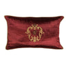 Snugg+Co Cushion Cover - Maroon W/Gold Lion Wreath at online8 furniture store Auckland