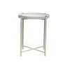 Sofia Round Side Table - White at online8 furniture store Auckland