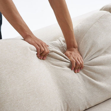 Soho 3 Seater Feather Foam Sofa - Natural at online8 furniture store Auckland