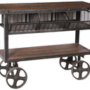 Solid Teak Trolley Kitchen Bench at online8 furniture store Auckland