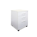 Sonic White 2-Drawer and File Mobile Storage Unit at online8 furniture store Auckland