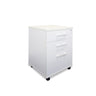 Sonic White 2-Drawer and File Mobile Storage Unit at online8 furniture store Auckland