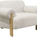 Sophie Linen & Oak Accent Chair - Grey Fleck at online8 furniture store Auckland