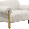 Sophie Linen & Oak Accent Chair - Grey Fleck at online8 furniture store Auckland