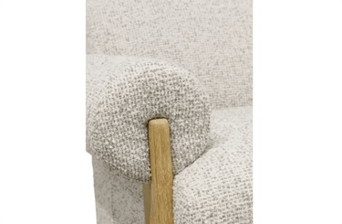 Sophie Linen & Oak Accent Chair - Grey Fleck at online8 furniture store Auckland
