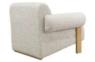 Sophie Linen & Oak Accent Chair - Grey Fleck at online8 furniture store Auckland