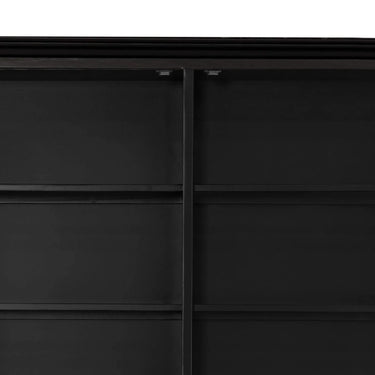 Sorrento Large Glass Door Hamptons Cabinet Black at Online8 Furniture Auckland NZ