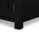 Sorrento Large Glass Door Hamptons Cabinet Black at Online8 Furniture Auckland NZ