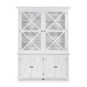 Sorrento Large Glass Door Hamptons Cabinet White at Online8 Furniture Auckland NZ