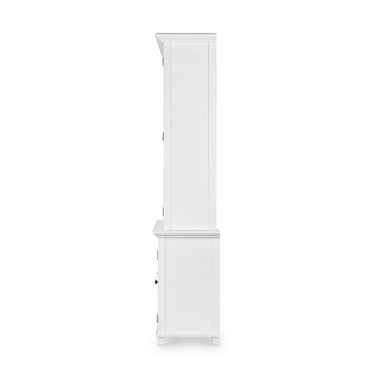 Sorrento Large Glass Door Hamptons Cabinet White at Online8 Furniture Auckland NZ