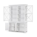 Sorrento Large Glass Door Hamptons Cabinet White at Online8 Furniture Auckland NZ
