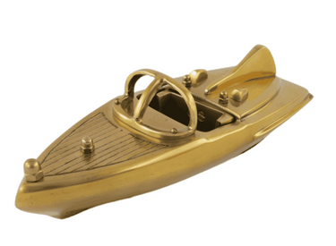 Speed Boat Model - Brass Gold at online8 furniture store Auckland