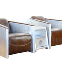 Spitfire Leather Armchairs and Side Table Set at online8 furniture store Auckland