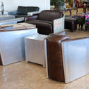 Spitfire Leather Armchairs and Side Table Set at online8 furniture store Auckland
