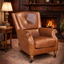 Springfield Aged Leather Armchair – Cognac at Online8 Furniture Auckland NZ