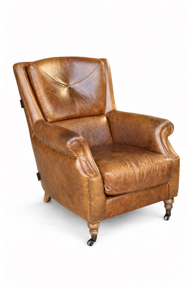 Springfield Aged Leather Armchair – Cognac at Online8 Furniture Auckland NZ