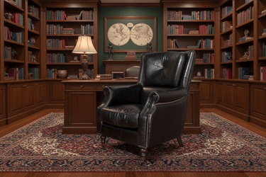 Springfield Leather Armchair - Belon Black at Online8 Furniture Auckland NZ