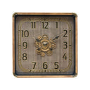 Square Gear Clock - Antique Gold at Online8 Furniture Auckland NZ
