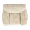 St Moritz Faux Fur Armchair - Beige at online8 furniture store Auckland