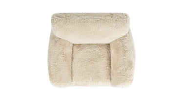 St Moritz Faux Fur Armchair - Beige at online8 furniture store Auckland