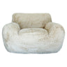 St Moritz Faux Fur Armchair - Beige at online8 furniture store Auckland