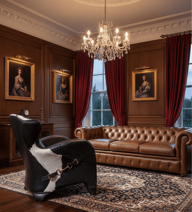 Stallion Black Leather Saddle Armchair at online8 furniture store Auckland