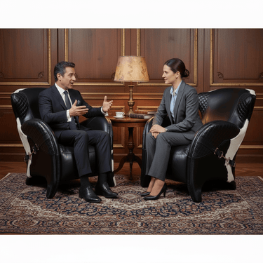 Stallion Black Leather Saddle Armchair at online8 furniture store Auckland