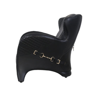 Stallion Leather Armchair - Belon Black at Online8 Furniture Auckland NZ