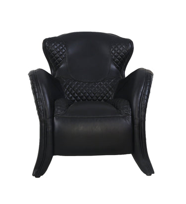 Stallion Leather Armchair - Belon Black at Online8 Furniture Auckland NZ