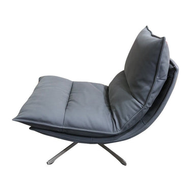 Staten Leather Swivel Chair - Black at online8 furniture store Auckland