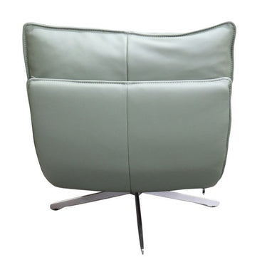 Staten Leather Swivel Chair - Olive at online8 furniture store Auckland
