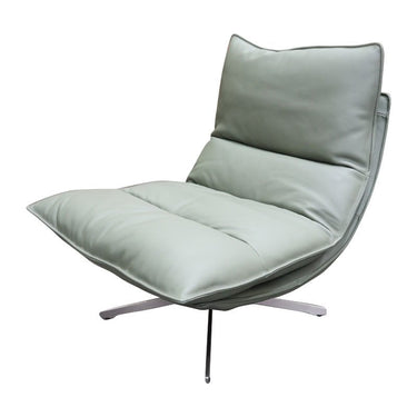 Staten Leather Swivel Chair - Olive at online8 furniture store Auckland
