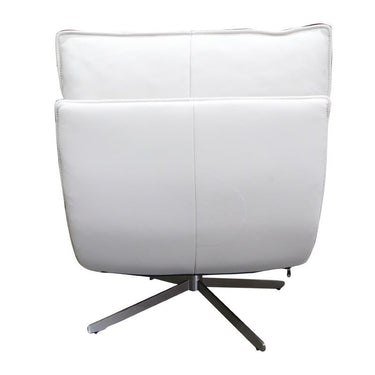 Staten Leather Swivel Chair - Stone at online8 furniture store Auckland