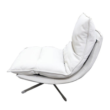 Staten Leather Swivel Chair - Stone at online8 furniture store Auckland