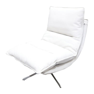 Staten Leather Swivel Chair - Stone at online8 furniture store Auckland
