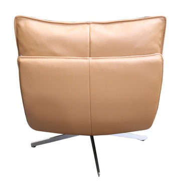 Staten Leather Swivel Chair - Tan at online8 furniture store Auckland