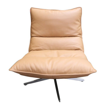 Staten Leather Swivel Chair - Tan at online8 furniture store Auckland