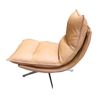 Staten Leather Swivel Chair - Tan at online8 furniture store Auckland