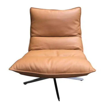 Staten Leather Swivel Chair - Tan at Online8 Furniture Auckland NZ