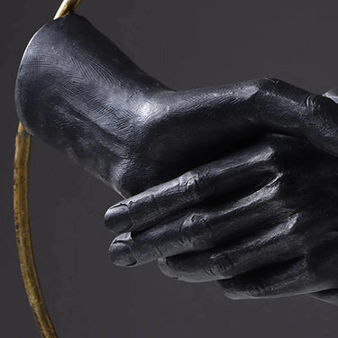 Statue of Co-Operation Sculpture at online8 furniture store Auckland