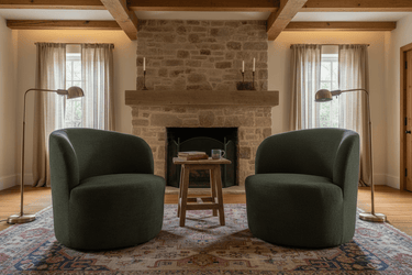 Stella Swivel Chair - Meadow Moss at Online8 Furniture Auckland NZ