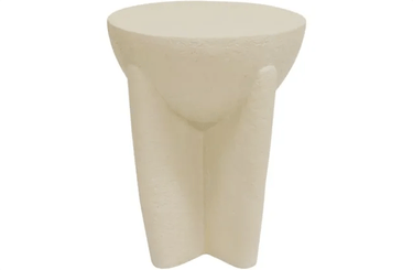 Stone Look Stool - Off White at online8 furniture store Auckland