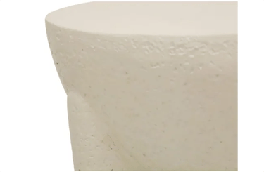 Stone Look Stool - Off White at online8 furniture store Auckland