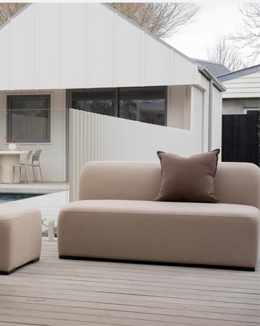 Stormy Outdoor Modular Sofa - 2 Seater with 145cm of deep, softly rounded outdoor seating