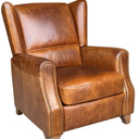 Stratford Aged Leather Recliner Chair - Cognac at Online8 Furniture Auckland NZ