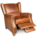 Stratford Aged Leather Recliner Chair - Cognac at Online8 Furniture Auckland NZ