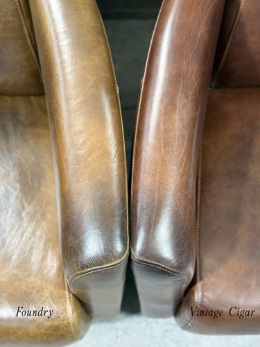 Stratford Aged Leather Recliner Chair - Cognac at Online8 Furniture Auckland NZ